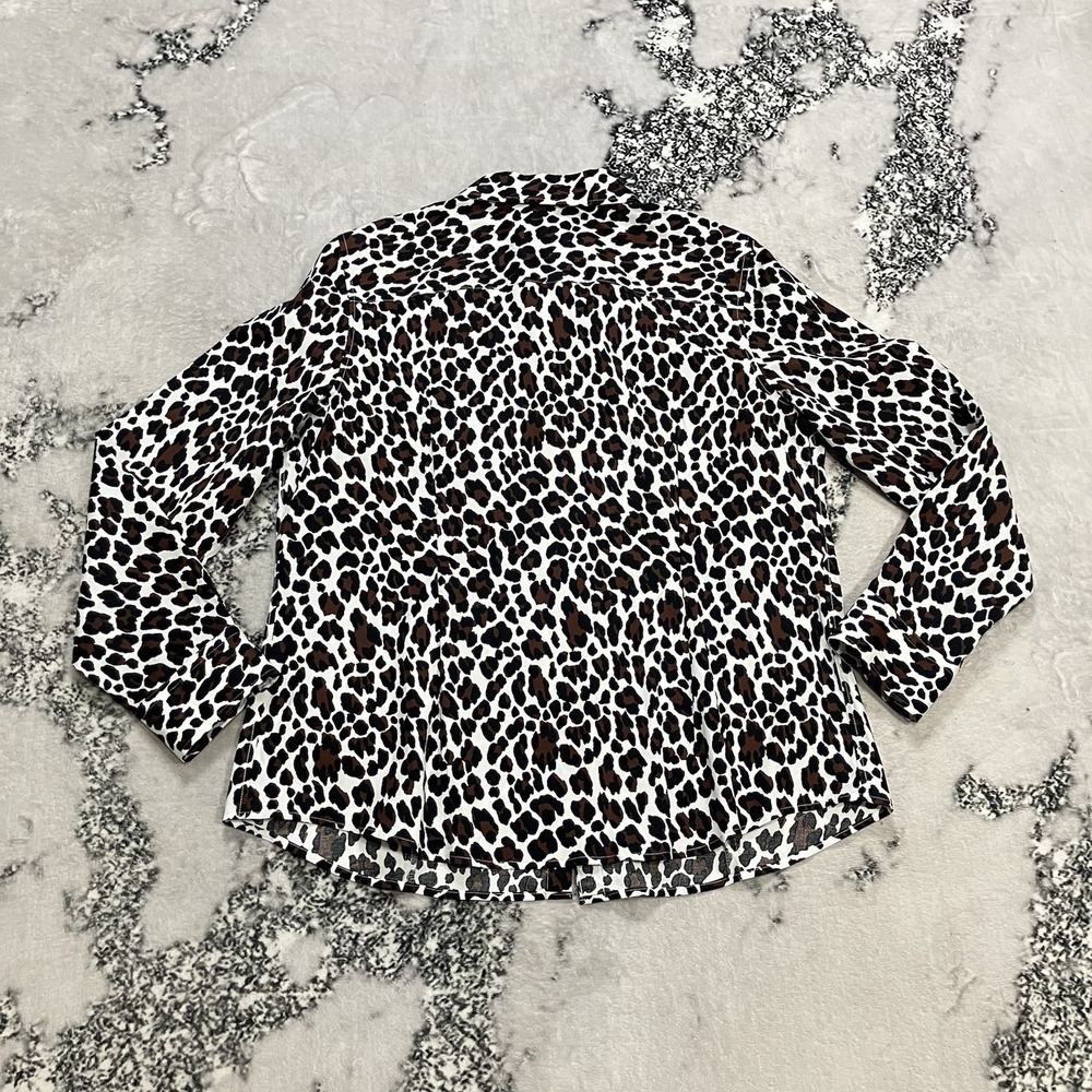 Talbots Leopard Print Button Down Blouse Womens S… - image 6